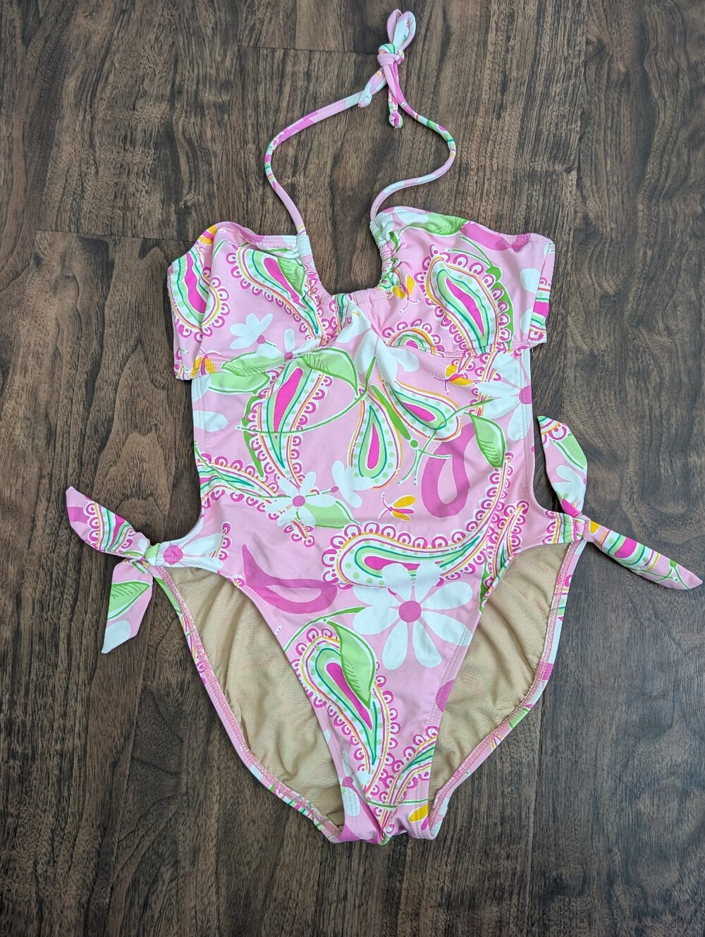 Lily Pulitzer 6 Pink Paisley Floral One-Piece Swimsuit